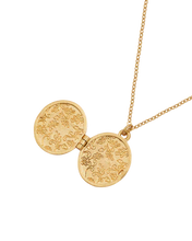 Load image into Gallery viewer, Running Bunny Gold Enamel Locket Necklace