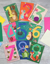 Load image into Gallery viewer, Age Five Spider Birthday Card