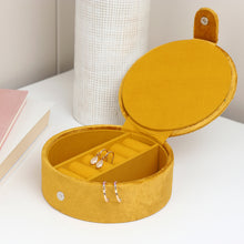 Load image into Gallery viewer, Mustard Velvet Floral Bee Jewellery Box
