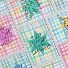 Load image into Gallery viewer, Happy Birthday to a Wonderful Granddad Plaid Birthday Card