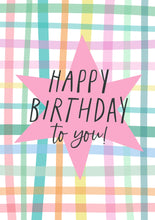 Load image into Gallery viewer, Happy Birthday Pink Plaid Card