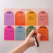 Load image into Gallery viewer, A4 Magnetic Rainbow Arches Weekly Planner | Fridge Magnet