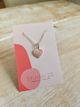 Load image into Gallery viewer, Porcelain Heart Pendant: Blush Pink