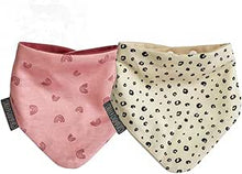 Load image into Gallery viewer, Neckerbib Dribble Bib Set - Leopard & Rainbow