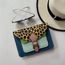 Load image into Gallery viewer, Dixie Navy Blue Big Spot Upcycled Leather Handbag