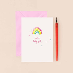 Baby Girl Rainbow card