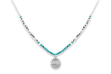 Load image into Gallery viewer, Hades Turquoise Silver Pendant Necklace