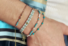 Load image into Gallery viewer, Bisbee Turquoise Gemstone Gold Bracelet