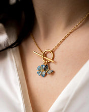 Load image into Gallery viewer, Enamel Butterfly and Flower Necklace