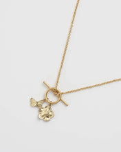 Load image into Gallery viewer, Enamel Butterfly and Flower Necklace