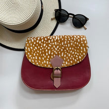 Load image into Gallery viewer, Alice Wine Spot Upcycled Leather Handbag