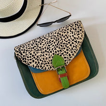 Load image into Gallery viewer, Libby Dark Green Mono Upcycled Leather Handbag