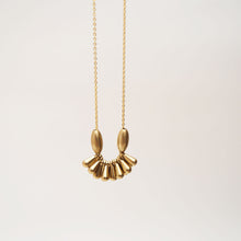 Load image into Gallery viewer, Consta - gold plated brass teardrop cluster and lozenge necklace