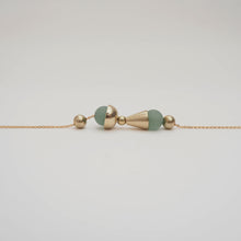 Load image into Gallery viewer, Consta - aventurine sphere and cup gold plated brass necklace