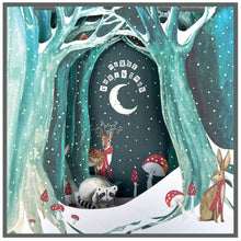 Load image into Gallery viewer, Concertina Christmas Card - Woodland Night