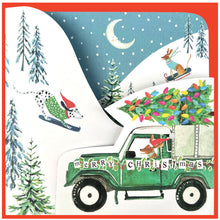 Load image into Gallery viewer, Concertina Christmas Card - Landrover