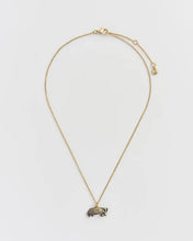 Load image into Gallery viewer, Enamel Cosy Badger charm necklace