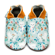 Load image into Gallery viewer, Inch Blue baby shoes - Floral Kitty