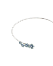 Load image into Gallery viewer, Forget Me Not Silver Bangle