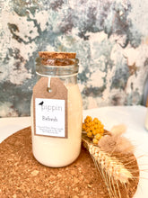 Load image into Gallery viewer, Refresh - Pippin 200ml milk bottle candle with cork lid