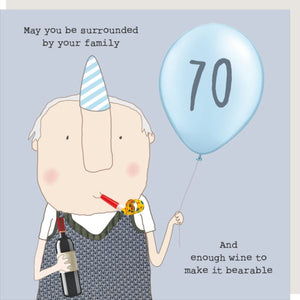 Bearable 70th Birthday card