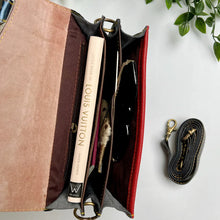 Load image into Gallery viewer, Grace Pumpkin Abstract Upcycled Leather Handbag