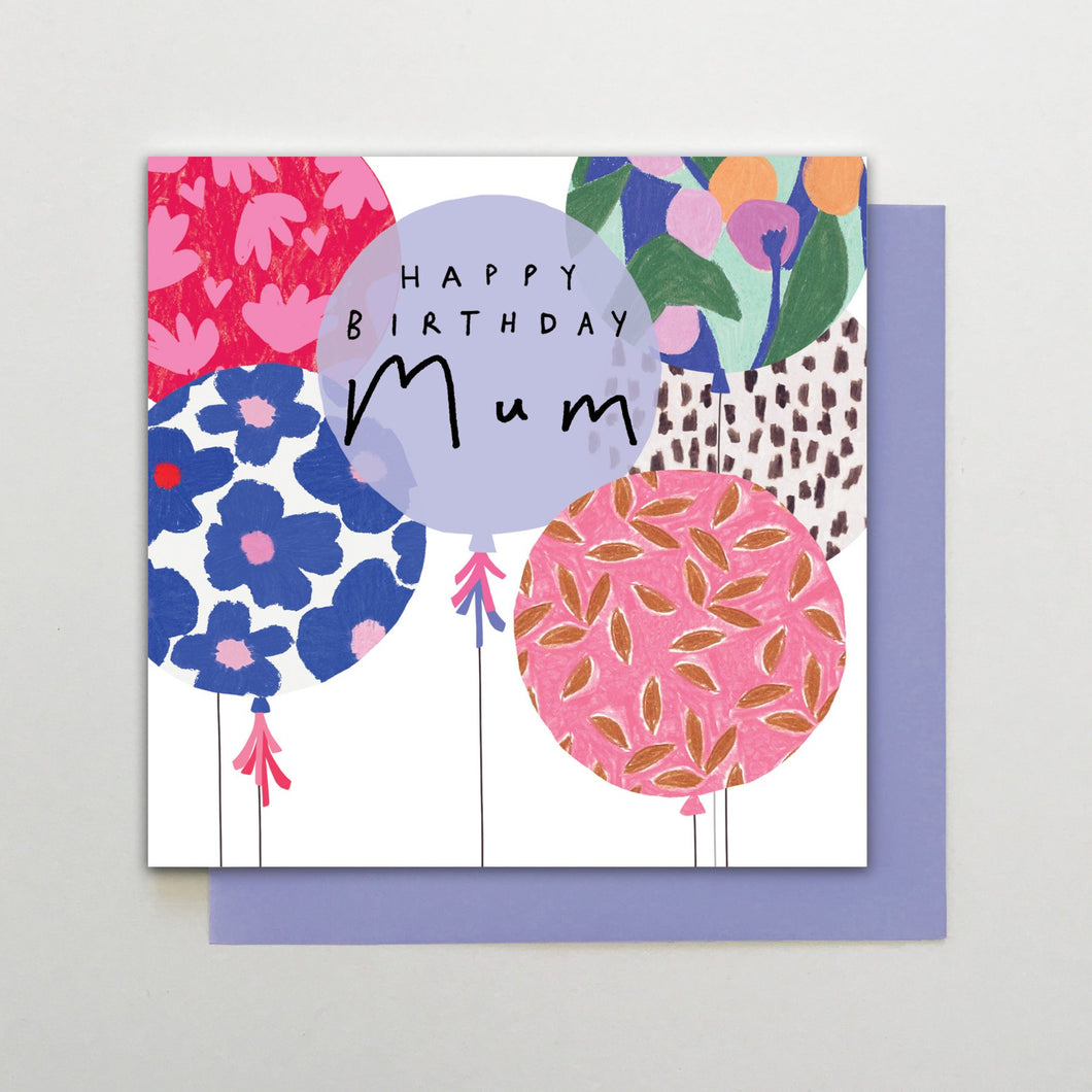 Mum Birthday Balloons card