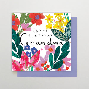 Spring Flowers Grandma Birthday card