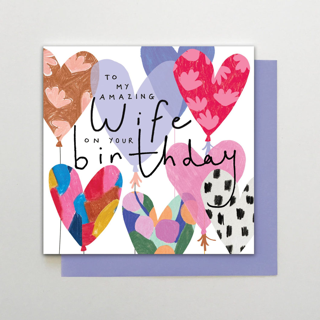 Balloons Wife Birthday card