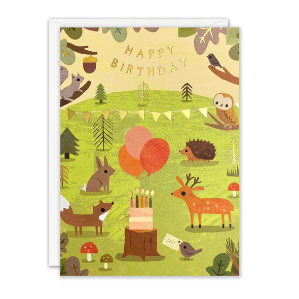 Woodland Animals Birthday card