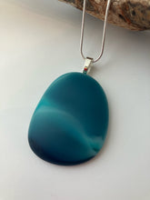 Load image into Gallery viewer, Glass pebble style pendant on necklace chain #147