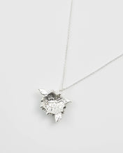 Load image into Gallery viewer, Enamel Hydrangea Necklace Silver