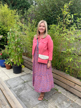 Load image into Gallery viewer, Eadie Green Leopard Upcycled Leather Handbag