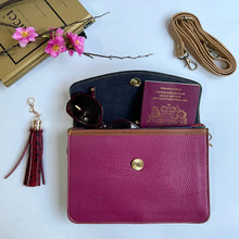 Load image into Gallery viewer, Eadie Green Leopard Upcycled Leather Handbag