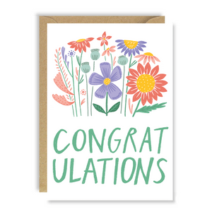 Congratulations Pastel Flowers card