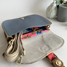 Load image into Gallery viewer, Jenny Green Blue Leopard Upcycled Leather Handbag