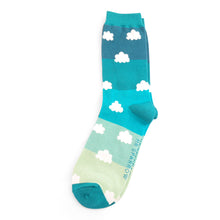 Load image into Gallery viewer, Mr Heron Men's Bamboo Socks Clouds Teal