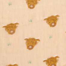 Load image into Gallery viewer, Highland Cow Swaddle Wrap Blanket