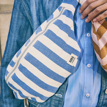 Load image into Gallery viewer, Mill Hill Crossbody Bag in Denim Stripe Cotton Canvas