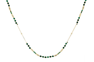 Horus Malachite Gold Gemstone Necklace