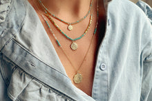 Load image into Gallery viewer, Neith Turquoise Gold Pendant Necklace