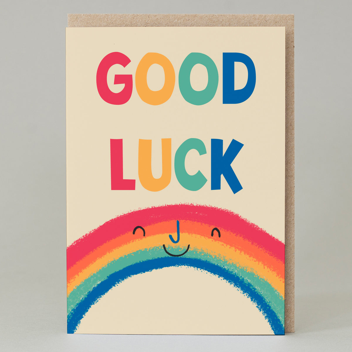 Rainbow Good Luck card – Pippin Gifts Ltd