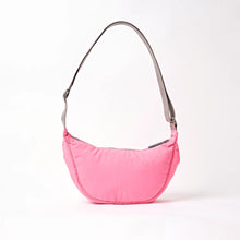Load image into Gallery viewer, Farringdon Half Moon Bag in Pink Lemonade Taslon