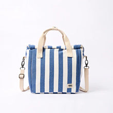 Load image into Gallery viewer, Hampstead Lunch Bag in Denim Stripe Canvas