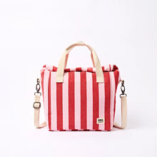 Load image into Gallery viewer, Hampstead Lunch Bag in Strawberry Stripe Canvas