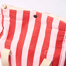 Load image into Gallery viewer, Hampstead Lunch Bag in Strawberry Stripe Canvas