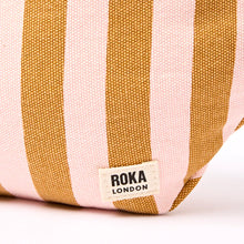 Load image into Gallery viewer, Mill Hill Crossbody Bag in Rose Gold Stripe Cotton Canvas