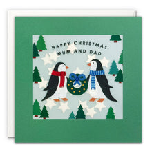 Load image into Gallery viewer, Mum & Dad Penguins Paper Shakies Christmas card