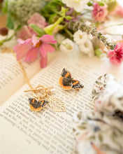 Load image into Gallery viewer, Enamel Red Admiral Necklace
