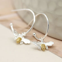 Load image into Gallery viewer, Sterling silver bee earrings
